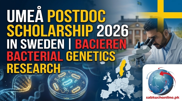 Umeå Postdoc Scholarship 2026 in Sweden | Bacterial Genetics Research