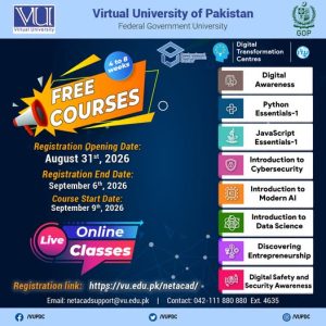 Virtual University of Pakistan admission