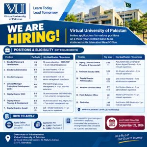 Virtual University of Pakistan jobs
