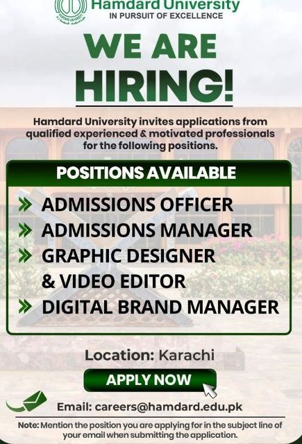 Hamdard University jobs